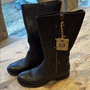 Born Brown Leather Heeled Boots